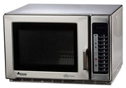 Medium Duty Stainless Steel Commercial Microwave with Push Button Controls - 120V by AMANA – 1.2 cubic_feet, Stainless Steel, Gray, Model RFS12TS