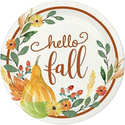Creative Converting Giving Thanks Hello Fall 7-inch Paper Plates 8 Per Pack