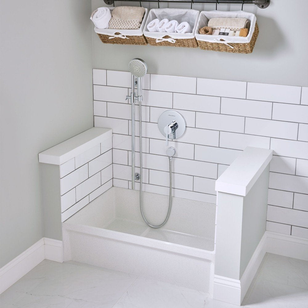 36 in. x 24 in. Modesto Mop Service Basin With Plain Curbs by American Standard – Medium, Stone, White, Model MSB3624100