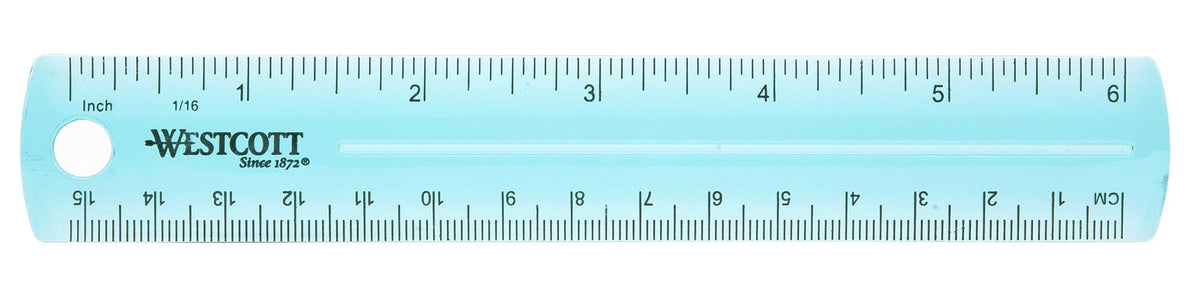 Plastic Ruler by Westcott – Plastic, Assorted (No Color Choice)