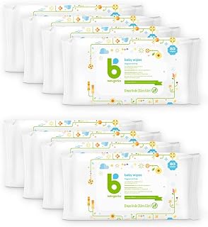 BabyGanics Unscented Diaper Wipes, 640 Count, Non-Allergenic and formulated with Plant Derived Ingredients, Packaging May Vary