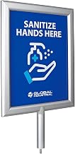 Global Industrial Perfex Frame for Sanitizer Dispenser Stand w/Sanitize Hands Here Graphic