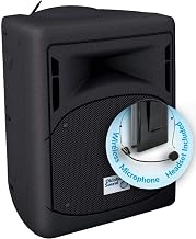 Oklahoma Sound PRA-8000/PRA8-7 Pro Audio Public Address System with Wireless Microphone Headset, 40 Watts Power, Broadcast Effortlessly Up to 100 Feet