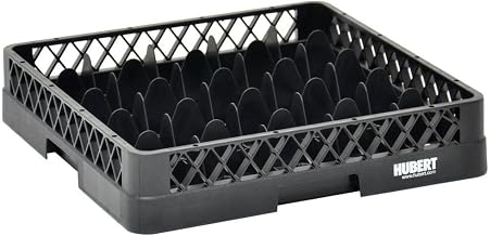 Vollrath Traex Black Plastic 25 Compartment Dishwashing Base Rack - 19 3/4"L x 19 3/4"W x 4"H
