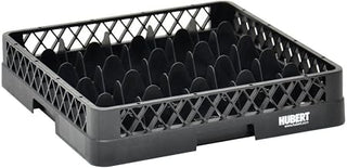 Vollrath Traex Black Plastic 25 Compartment Dishwashing Base Rack - 19 3/4"L x 19 3/4"W x 4"H