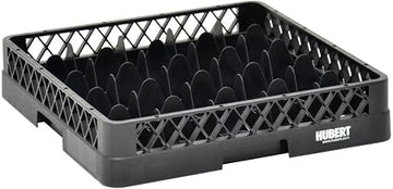 Vollrath Traex Black Plastic 25 Compartment Dishwashing Base Rack - 19 3/4"L x 19 3/4"W x 4"H
