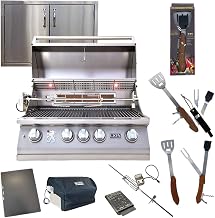 Lion Premium Grills 32-Inch Liquid Propane Grill L75000 with Made in USA BOB 32" Double Door Exclusive Best of Backyard Gourmet Package