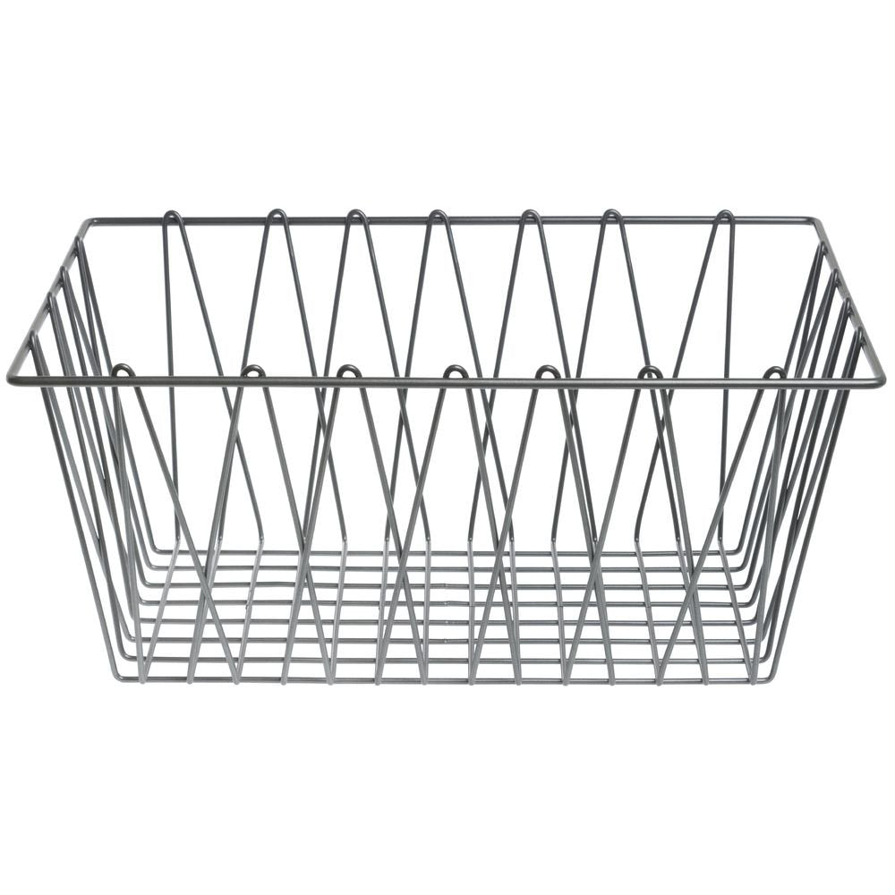Wire Display Basket Pastry Tray Bakery Basket Rectangular Nickel Powder-Coated Steel - 18" L x 12" W x 8" H by HUBERT – Wire, Nickel