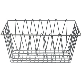 Wire Display Basket Pastry Tray Bakery Basket Rectangular Nickel Powder-Coated Steel - 18" L x 12" W x 8" H by HUBERT – Wire, Nickel