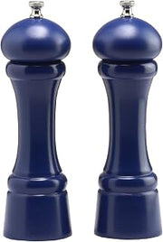 Chef Specialties 8 Inch Windsor Pepper Mill and Salt Mill Set - Cobalt Blue - Made in USA