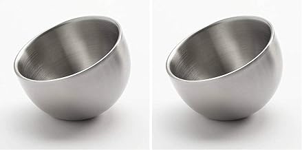American Metalcraft DWSS5 Double-Wall Angled Mini Stainless Steel Sauce Bowl, 5-Ounces (Pack of 2)
