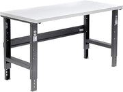 Global Industrial Adjustable Height Workbench C-Channel Leg, 60" W x 30" D