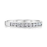 10k Solid White Gold Channel Wedding Band Size by Tesori & Co – Metal, White