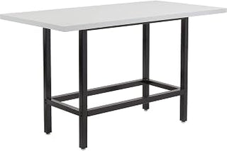 Global Industrial Standing Height Table with Power, Laminate, Gray, 72" L x 36" W x 42" H