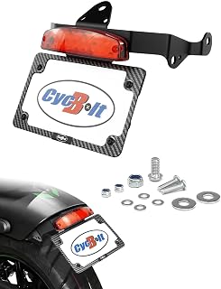 Fender Eliminator Kits Fit for Vulcan S ABS 2015-2026, Vulcan Café 2018-2025, 2016-2025 Vulcan S Cafe ABS Fender Eliminator Bracket Tail Tidy License Plate Mount Holder with Tail Light (Red)