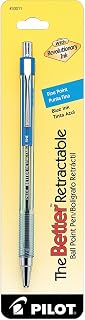 Pilot The Better Retractable Ballpoint Pen, Fine Point, Blue Ink, Single Pen (30011)