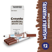 Crayola Brown / 12 Count (Pack of 1) / Washable Coloring Pens & Markers