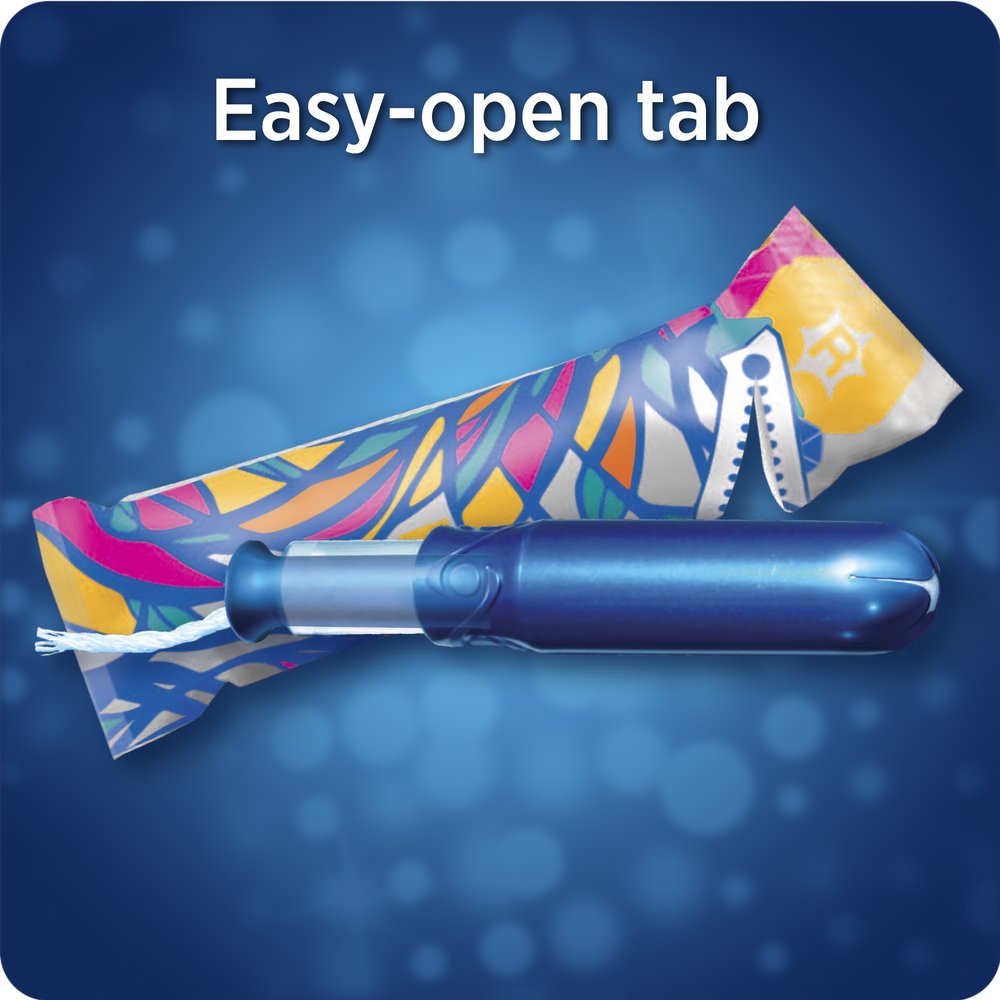 Pocket Pearl Plastic Tampons by Tampax – 18 Count (Pack of 1), Cotton, Model 201413