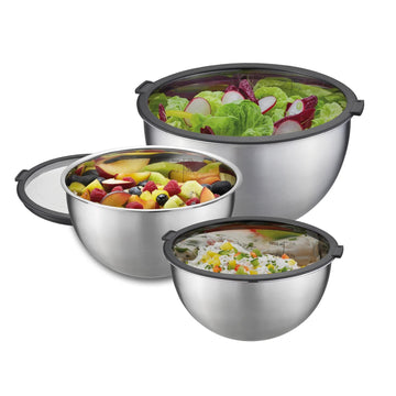 Mondi Bowl Set by GEFU – 3 Piece, Stainless Steel, Pack of 3, Model 89430