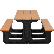 Outdoor 6' Rectangular Picnic Table by Global Industrial – 73.23 inches x 58 inches x 30 inches, Recycled Plastic, Cedar, Model 271677CD