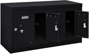 4 Doors Tablet & Cell Phone Locker, Keyed Lock & Hasp and Master Door Open