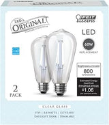 Feit Electric ST19 E26 (Medium) Filament LED Bulb Daylight 60 Watt Equivalence 2 pk - Case of: 1;