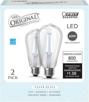 Feit Electric ST19 E26 (Medium) Filament LED Bulb Daylight 60 Watt Equivalence 2 pk - Case of: 1;