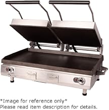 Star PSC28ITGT 28" Panini Sandwich Grill with Grooved Top & Smooth Bottom Cast Iron Surface & Digital Timer