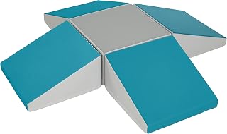 ECR4Kids Crawl n’ Coast, Toddler-Sized, 5-Piece, Turquoise/Grey