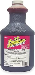 Sqwincher 030325FP Liquid Concentrate Electrolyte Drink, Fruit Punch, 64oz Bottles, 6/Carton