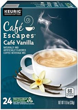 Café Escapes Café Vanilla, Keurig Single-Serve K-Cup Pods, 24 Count