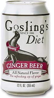 Goslings Diet Stormy Ginger Beer, All Natural Flavor with the Refreshing Zip of Ginger, 12 fl oz Cans (9 Cans)