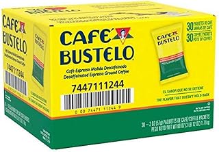 Cafe Bustelo Café Bustelo Coffee Espresso Style Decaffeinated Ground Coffee, 30- 2 Ounce Fraction Packets, Frac Packs