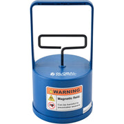Magnetic Bulk Lifter by Global Industrial – 5.19"L x 5.19"W x 9.75"H, Iron, Blue, Model 123035