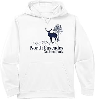 North Cascades - National Park Vintage 70s 80s Retro Performance Hoodie