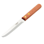 Winco 1 / 4.5" / Rounded Wood Steak Knives