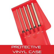 Starrett 5 Piece Set / Chrome / Industrial Pin Punches