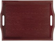 G.E.T. Enterprises Mahogany Plastic Room Service Tray