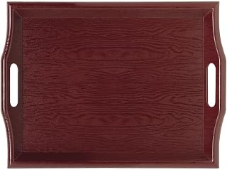 G.E.T. Enterprises Mahogany Plastic Room Service Tray