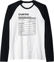 Curtis Nutrition Facts Name Raglan Baseball Tee