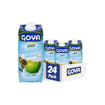 Foods Pure Coconut Water by Goya – 16.89 Fl Oz (Pack of 24), Pack of 24