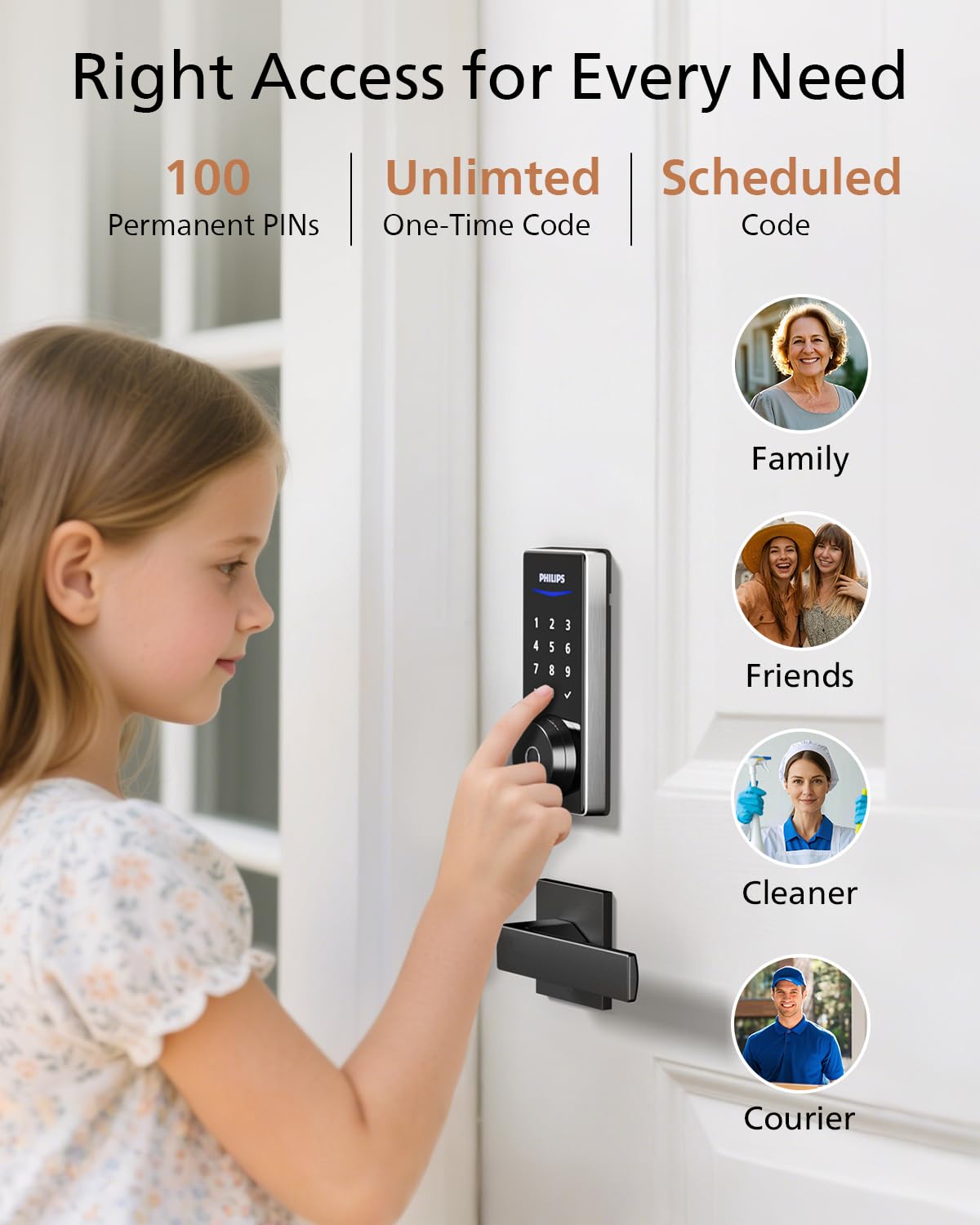 Smart Lock with Large Handle by PHILIPS – Commercial Grade