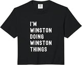 I'm Winston Doing Winston Things Comfort Colors Crop Top