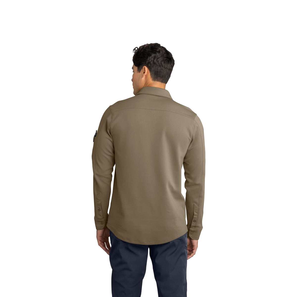 Men's Snap Front Jersey Long Sleeve Work Shirt by Red Kap – Cotton, Fallen Rock, Model S5K3FR RG 3XL