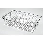 Wire Display Basket Rectangular Chrome Plated Pastry Basket Bakery Tray- 18"L x 13"W x 5"H by HUBERT – Metal, Silver