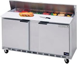 Beverage-Air SPE60HC-08C Elite Series - Refrigerated Sandwich Prep Table - 60" Cutting Top - (8) 1/6 PAN