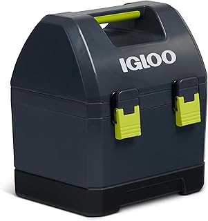 Igloo Gripper CoolBox 10 Qt Lunch Box Cooler | Insulated Hard Cooler | Jet Carbon