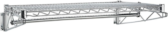Nexel 7502 48" W x 24" D Wall Mount Chrome Coat Rack