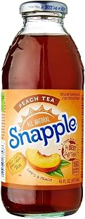 Snapple Peach Tea, 16 fl oz recycled plastic bottle (Pack of 5)