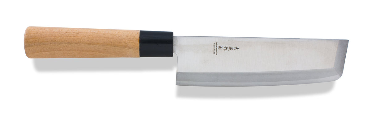 KN314 Nakiri Knife by CRESTWARE – 7", Stainless Steel, Silver, Model H&K-27172